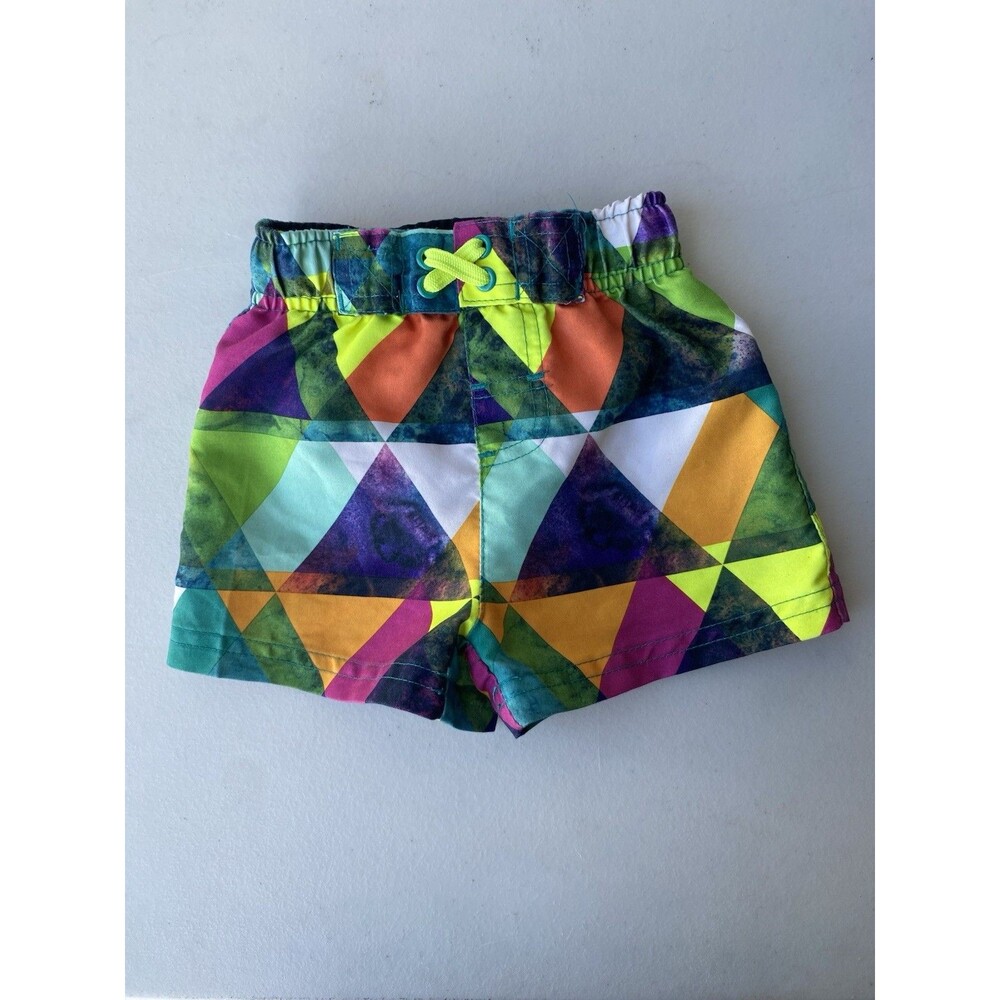 Circo Boys 12M Swim Trunks Geometric Triangle Multicolor Mesh Lining Shorts
